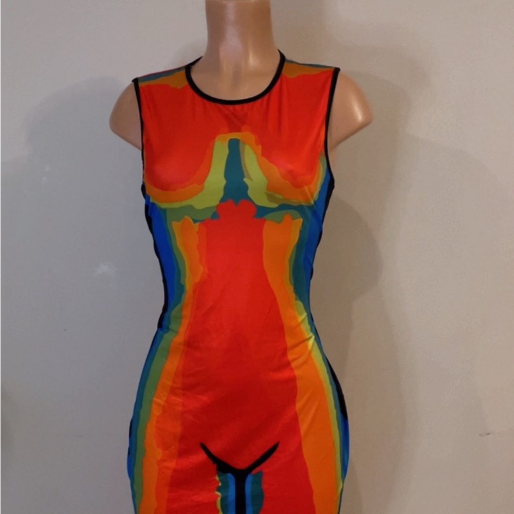 Vibrant Multicolor Mini Dress